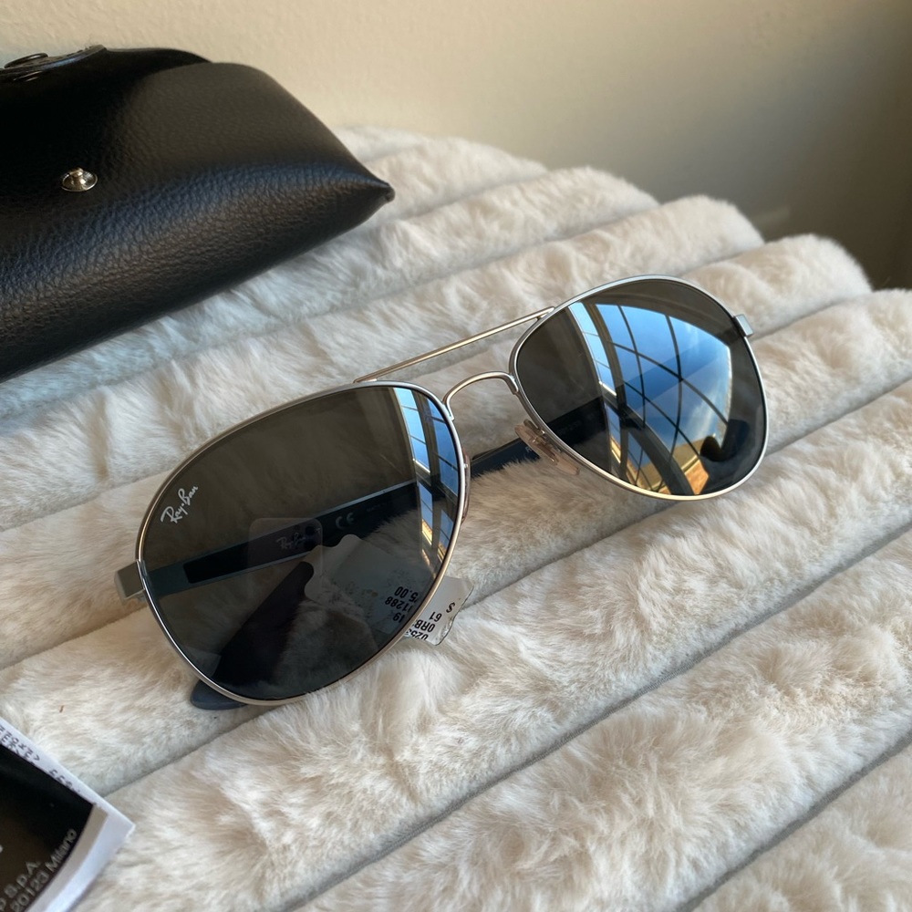 BNIB Rayban RB3549 Blue/Silver Aviator Sunglasses